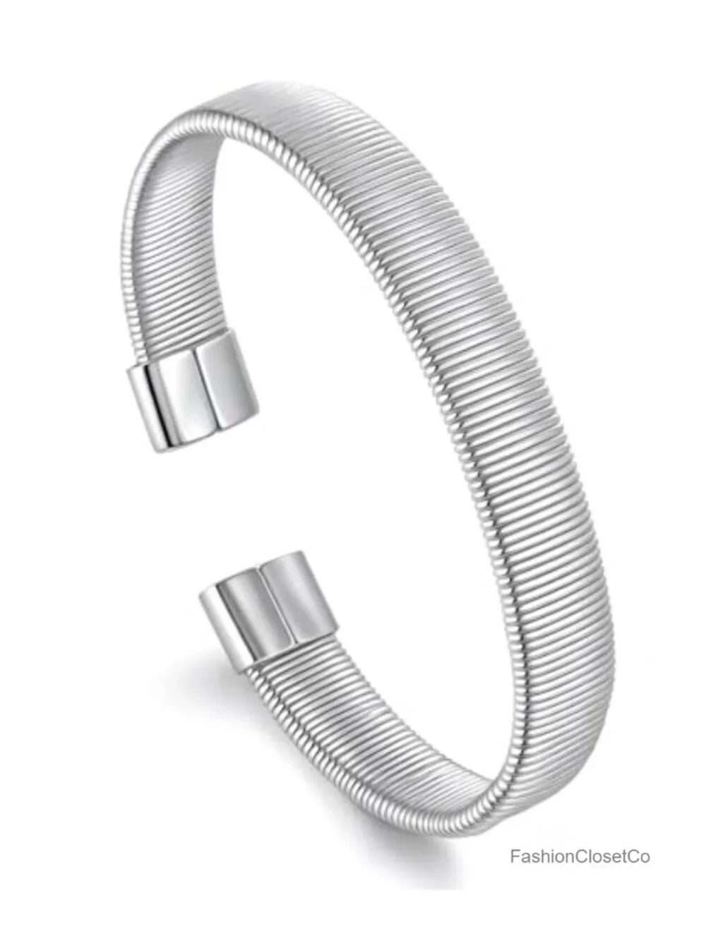 Minimalist Cuff Bracelet Stackable Stainless Steel Bangle for Women